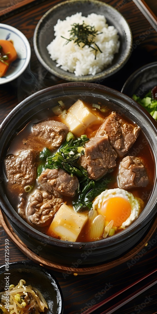 Japanese Beef Stew with Tofu and Egg Japanese Beef Stew with Tofu and Egg