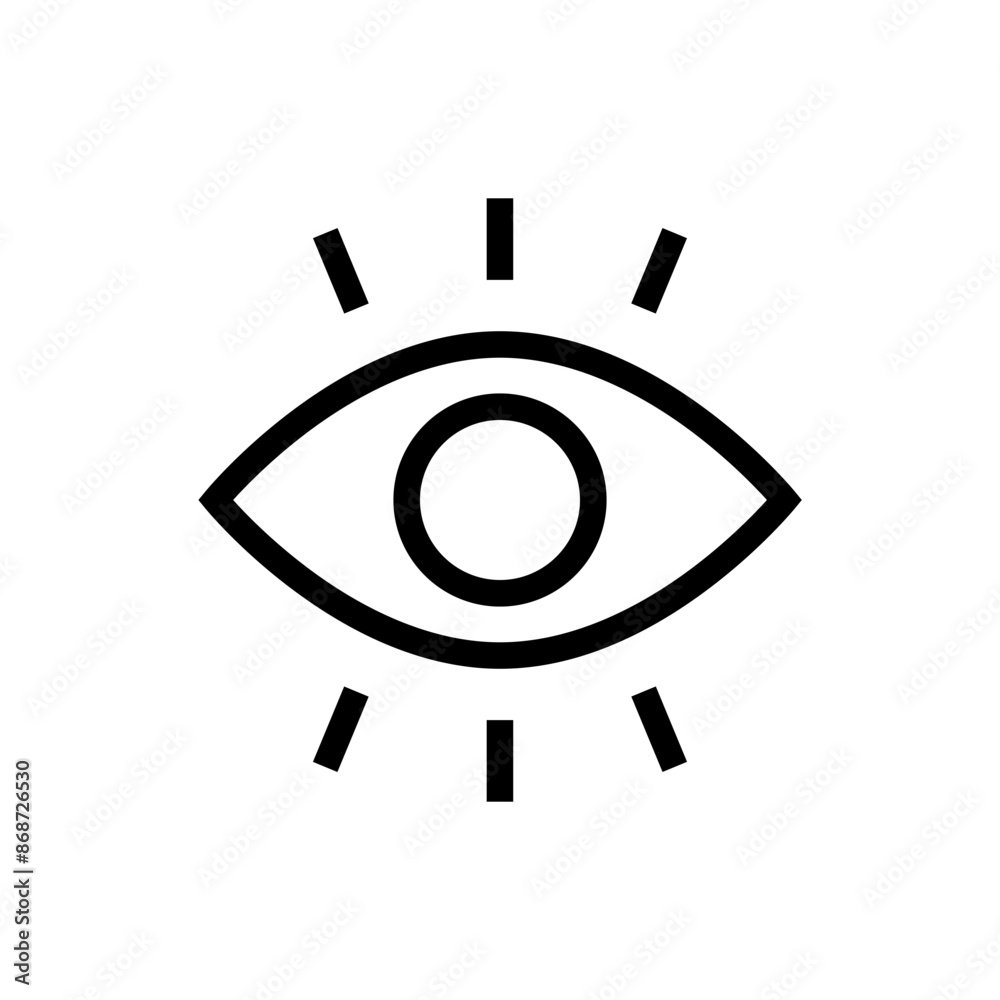 eye icon set. vision icon, see view icons - eyesight symbol - sight ...
