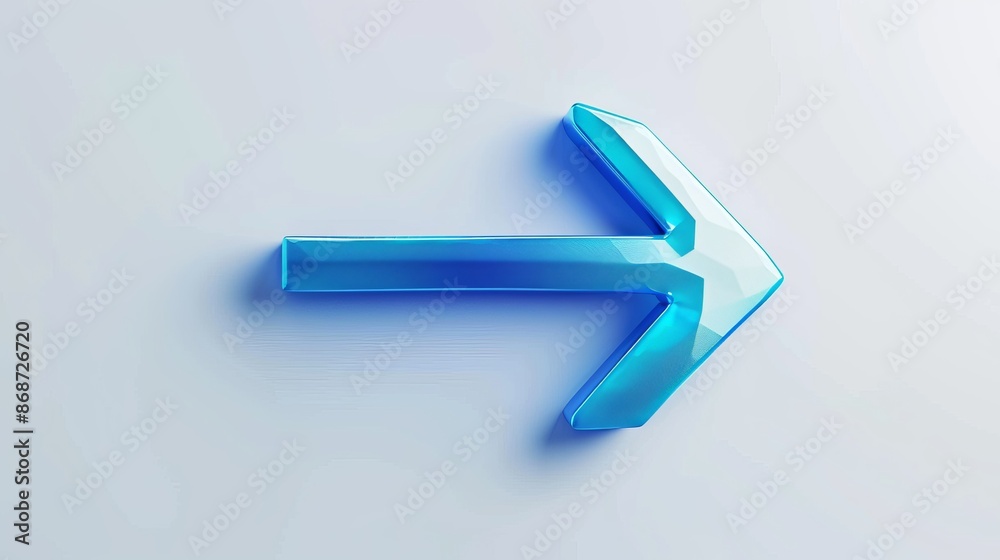 A blue arrow icon with a subtle gradient effect on a white background symbolizes forward motion. A blue arrow icon with a subtle gradient effect on a white background symbolizes forward motion.