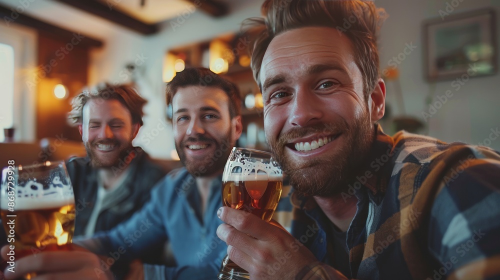 Three Friends Enjoying Drinks and Good Times Three Friends Enjoying Drinks and Good Times