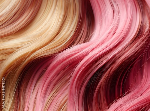 Pink and Blonde Hair Texture Background