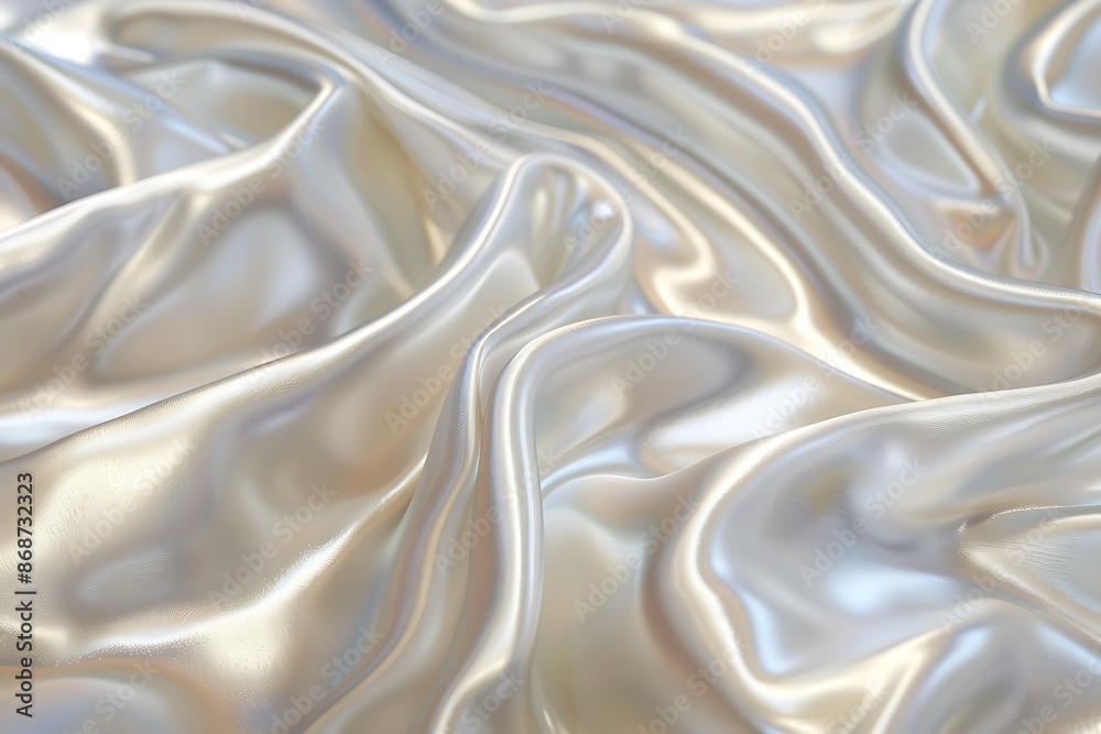 Fototapeta premium A smooth, pearlescent surface with a gentle wave pattern