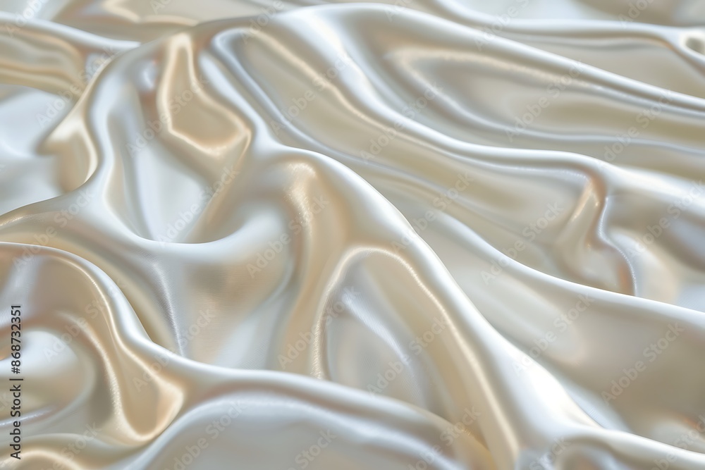 Obraz premium A smooth, pearlescent surface with a gentle wave pattern