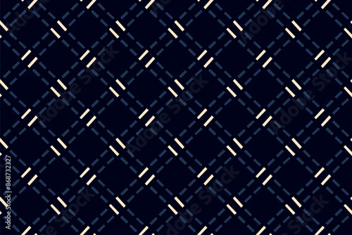 Abstract line shape geometric motif elegant pattern seamless ornate background. Diamond ornament plaid concept art. Modern fabric design textile swatch ladies dress, man shirt all over print block.