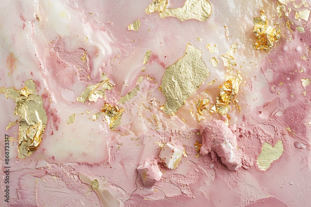 A soft, matte texture in blush pink with a hint of gold leaf accents A soft, matte texture in blush pink with a hint of gold leaf accents