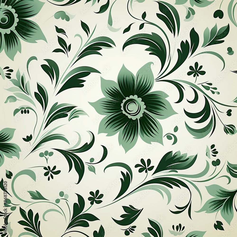 Fototapeta premium Pattern seamless floral vector design