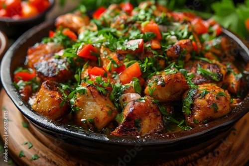 A plate of delicious food photo