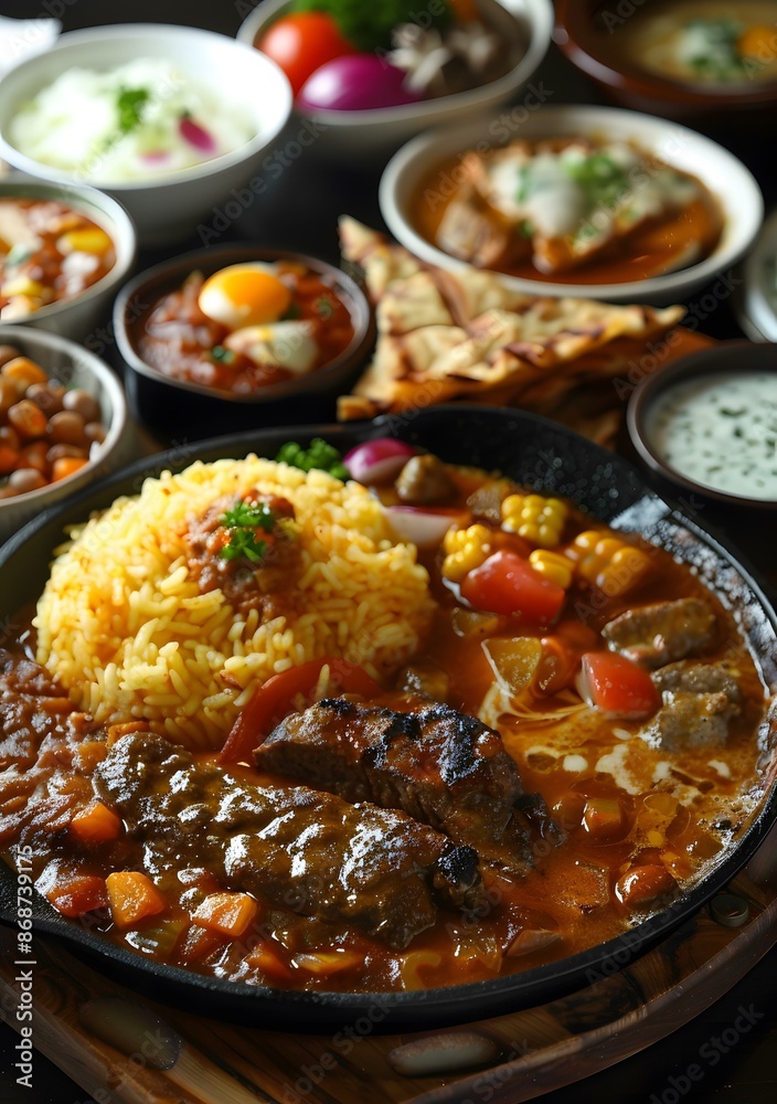 A delicious and healthy meal with rice, vegetables and meat. A delicious and healthy meal with rice, vegetables and meat.