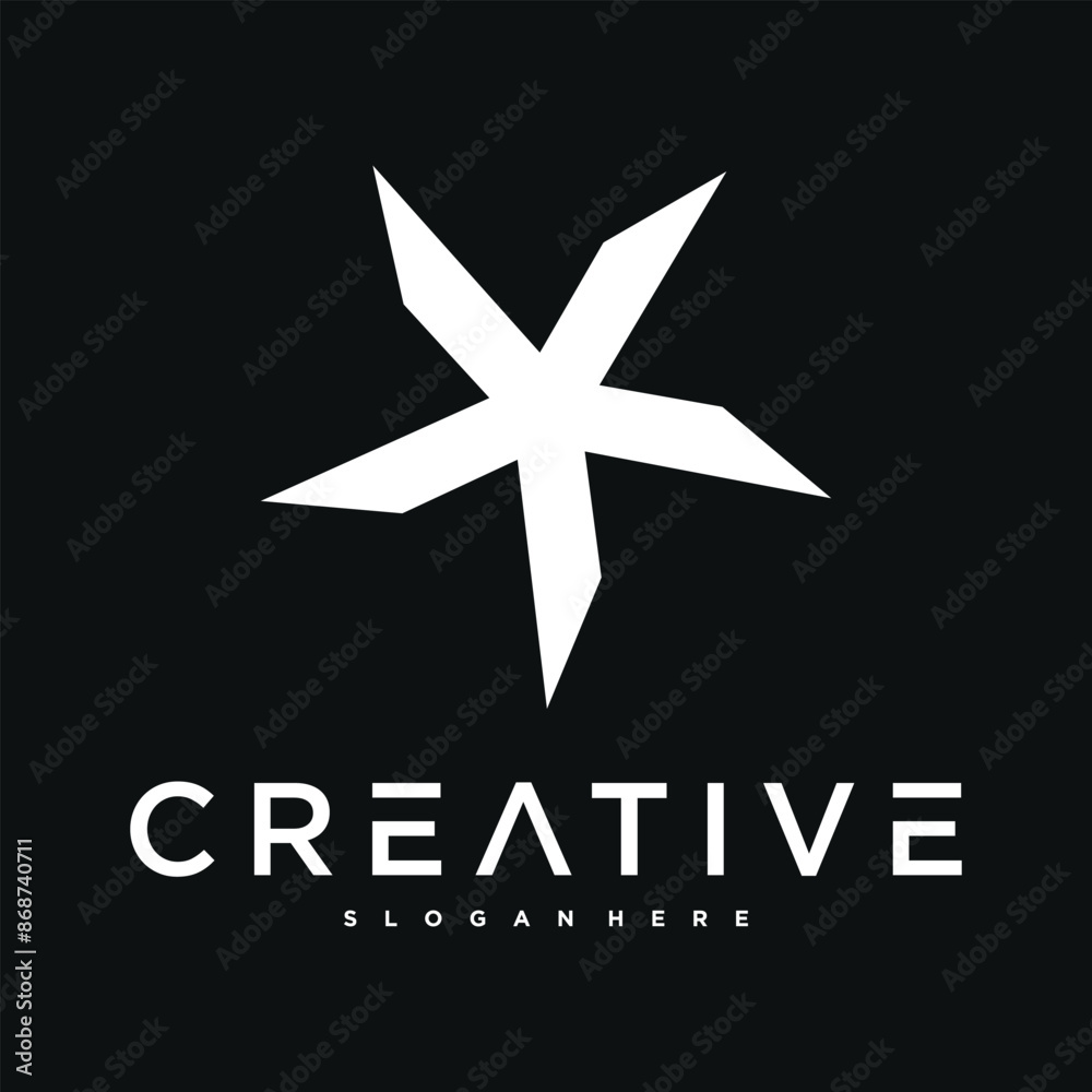 Obraz premium Minimal and modern creative star logo design. Premium Vector