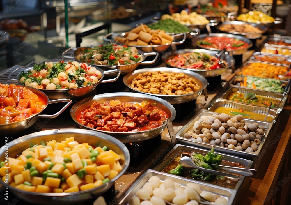 Fototapeta premium Delicious Dishes Buffet Line At Restaurant