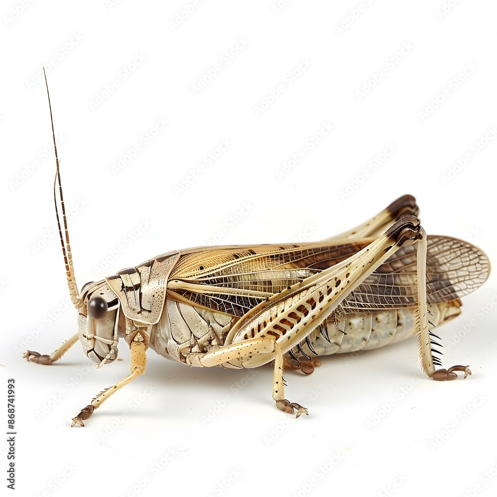 Fototapeta premium A studio shot of a grasshopper
