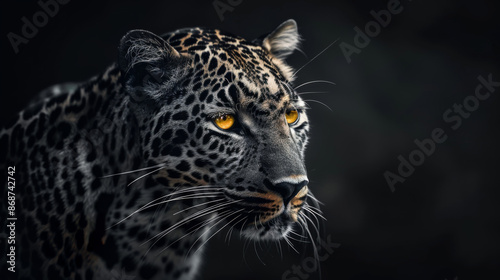 close up portrait of a leopard