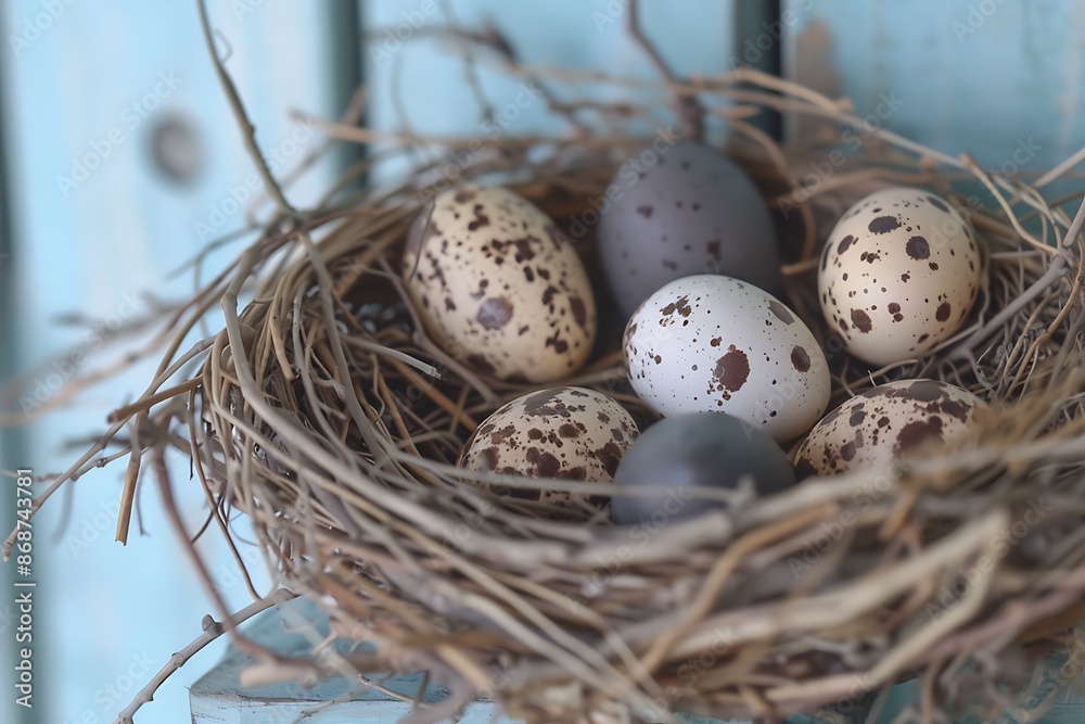 A stylized representation of a birda??s nest with eggs A stylized representation of a birda??s nest with eggs