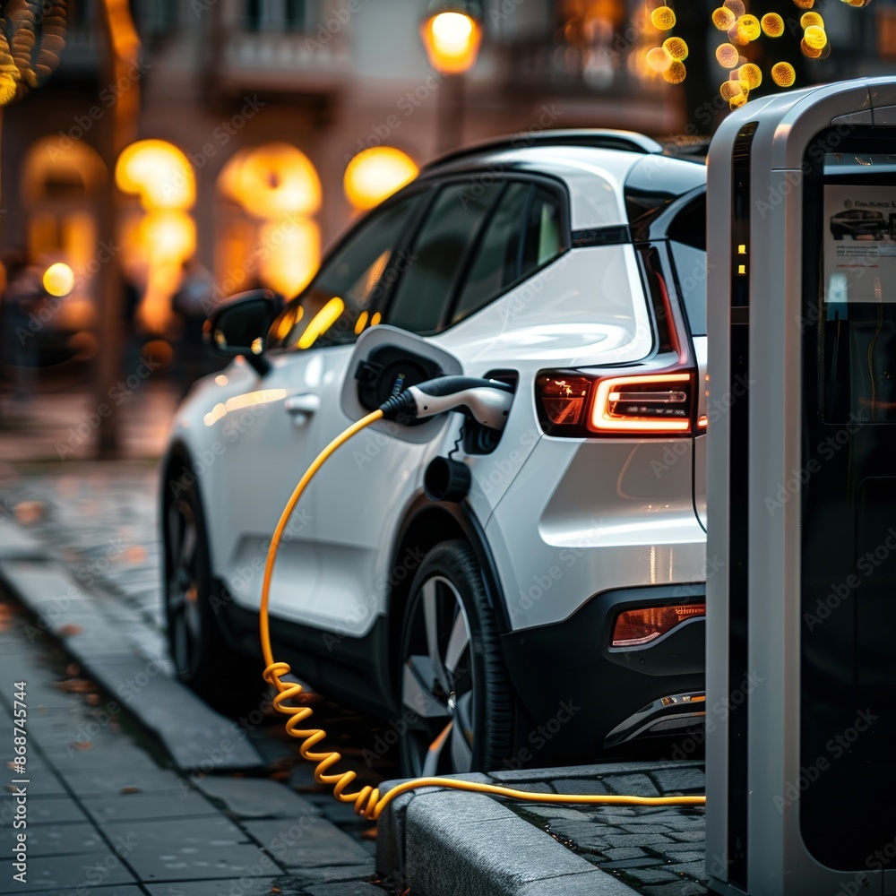 Electric vehicle charging with power supply connected to recharge its battery efficiently Electric vehicle charging with power supply connected to recharge its battery efficiently