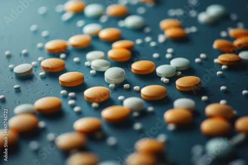 scattered pills medicines Generative AI