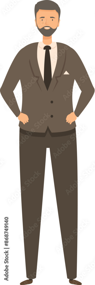 Businessman is striking a confident pose, ready to tackle any challenge that comes his way Businessman is striking a confident pose, ready to tackle any challenge that comes his way