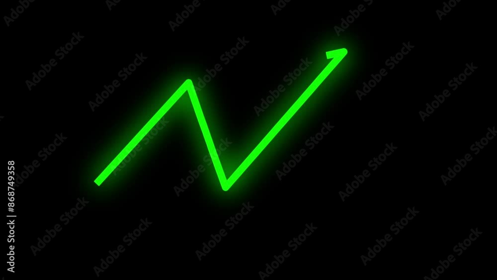 Arrow growing glow doodle animation in 6 different colors 4K Arrow growing glow doodle animation in 6 different colors 4K