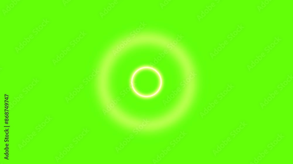 Glowing circle on a Green Screen 4K Glowing circle on a Green Screen 4K