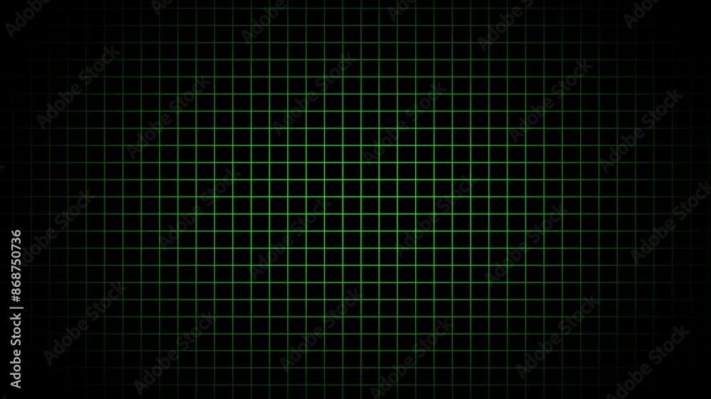 Grid Flat ZOOM IN- Dynamic Visual Elements Overlay Pan for Creative Projects - black and GREEN grid 4K
