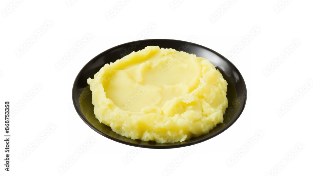 Mashed potatoes on white background Mashed potatoes on white background