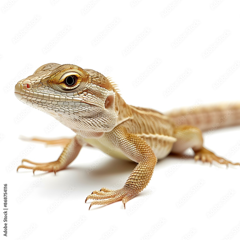 Fototapeta premium Bearded Dragon on White Background