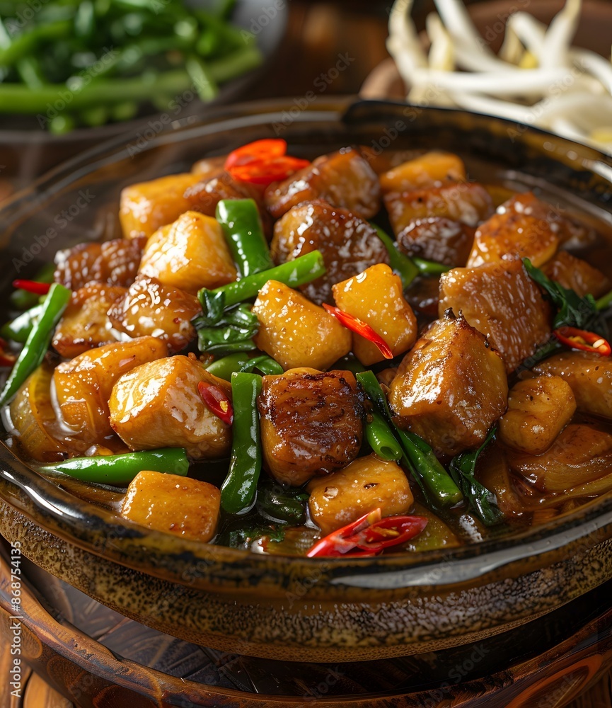 Pork and Potato Stir-Fry in a Clay Pot Pork and Potato Stir-Fry in a Clay Pot