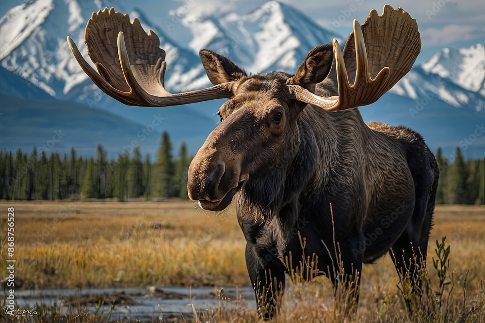 a bull moose a bull moose