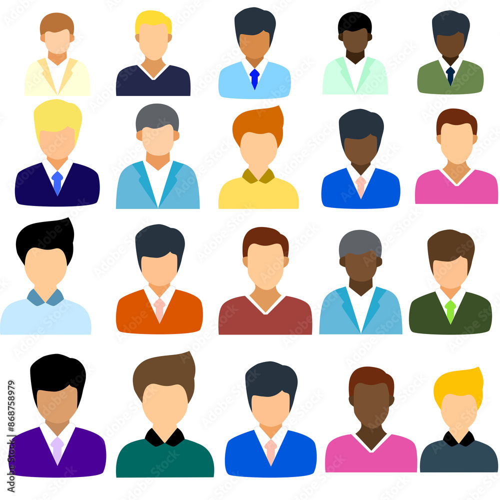 business people icons in vector,faceless men business people icons in vector,faceless men