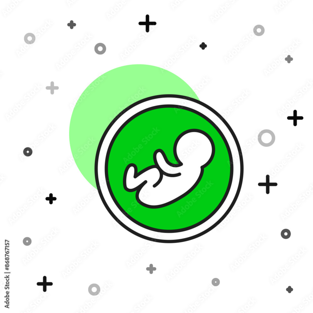 Filled outline Baby icon isolated on white background. Vector Filled outline Baby icon isolated on white background. Vector