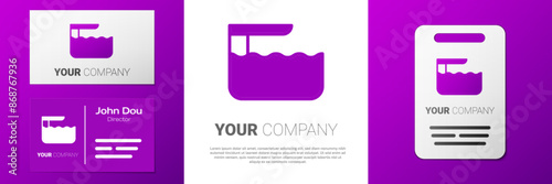 Logotype Diving board or springboard icon isolated on white background. Logo design template element. Vector