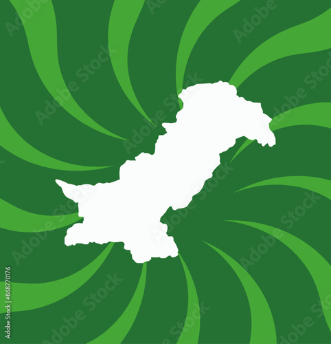 the map of Pakistan for 14 august for the independence day of Pakistan with colorful background 
