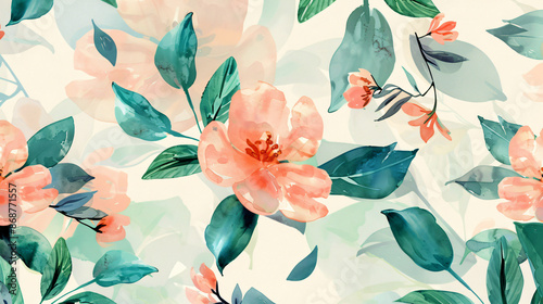 Abstract floral in pattern vector background. Blossom photo