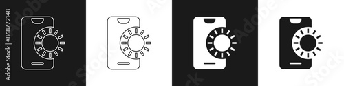 Set Online sports betting icon isolated on black and white background. Sport bet bookmaker. Betting online make money. Vector