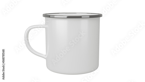 Coffee Camp Mug on isolated background. 3d render