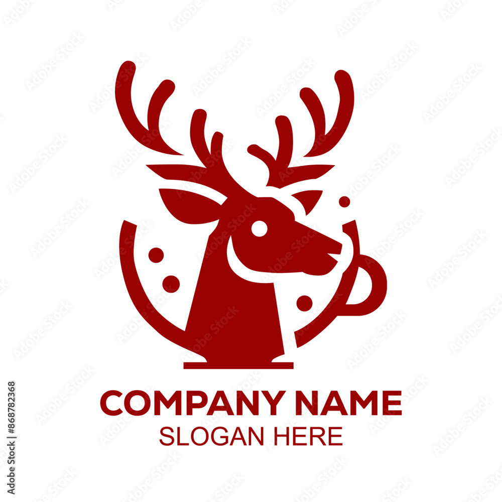 a red deer head with a red deer head on it a red deer head with a red deer head on it