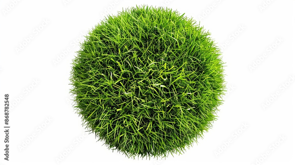 Abstract green grass texture for background featuring a circular ...