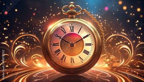 Antique pocket watch with Roman numerals