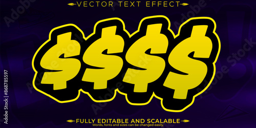 Editable text effect, editable emote icon and trendy customizable font style