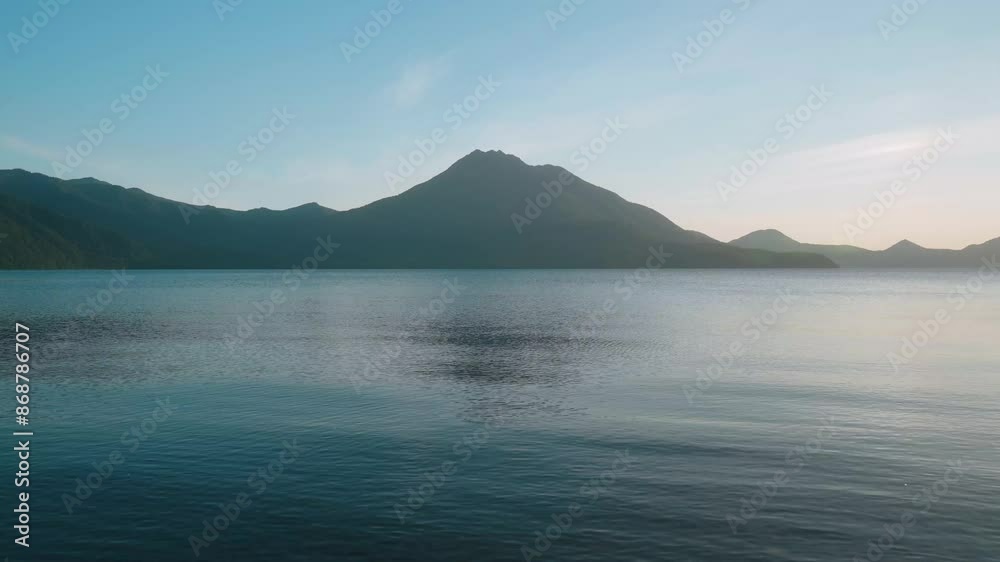 湖、早朝の景色 日本 北海道 Lake, early morning view, Hokkaido, Japan 湖、早朝の景色 日本 北海道 Lake, early morning view, Hokkaido, Japan