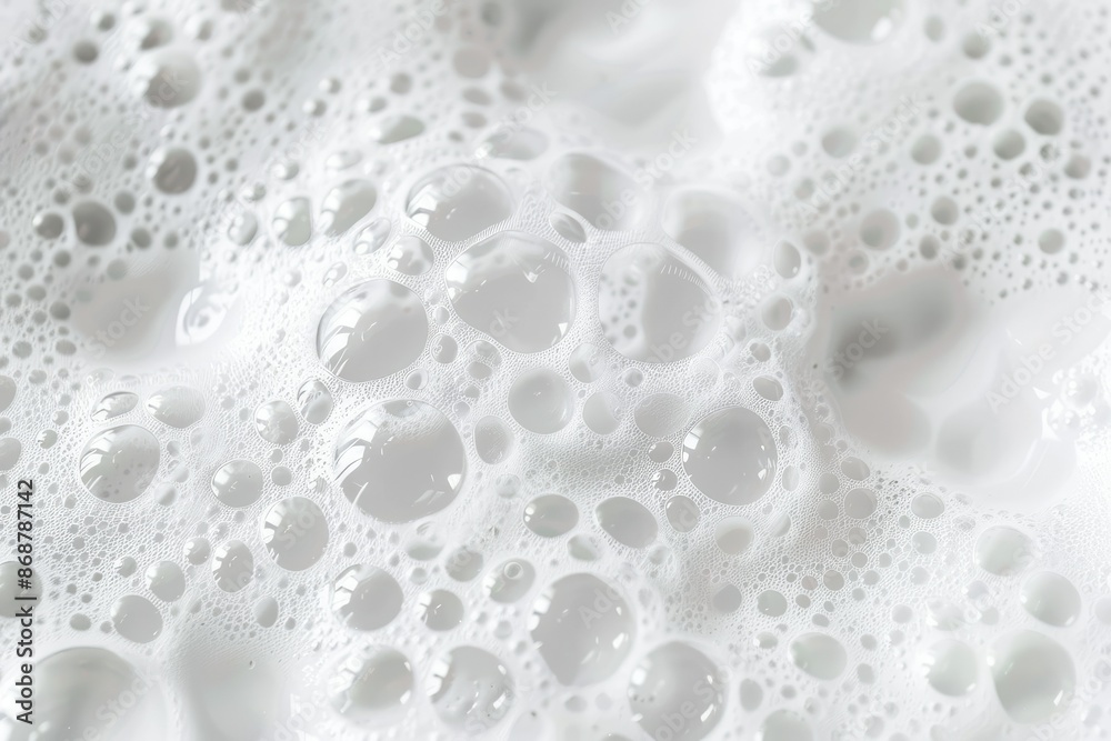 Foamy white soap bubbles in bathroom Foamy white soap bubbles in bathroom