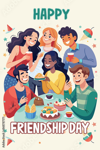 Happy Friendship Day Unique Poster Designs. Colorful, Creative Friendship Day Posters, Cards, and Banners. Perfect for Sharing Love, Joy, and Heartwarming Messages