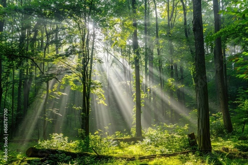 Gorgeous forest sunlight