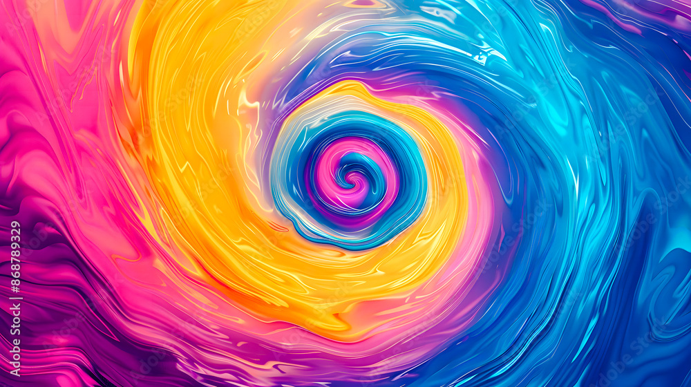 Spirale colorée en peinture Spirale colorée en peinture