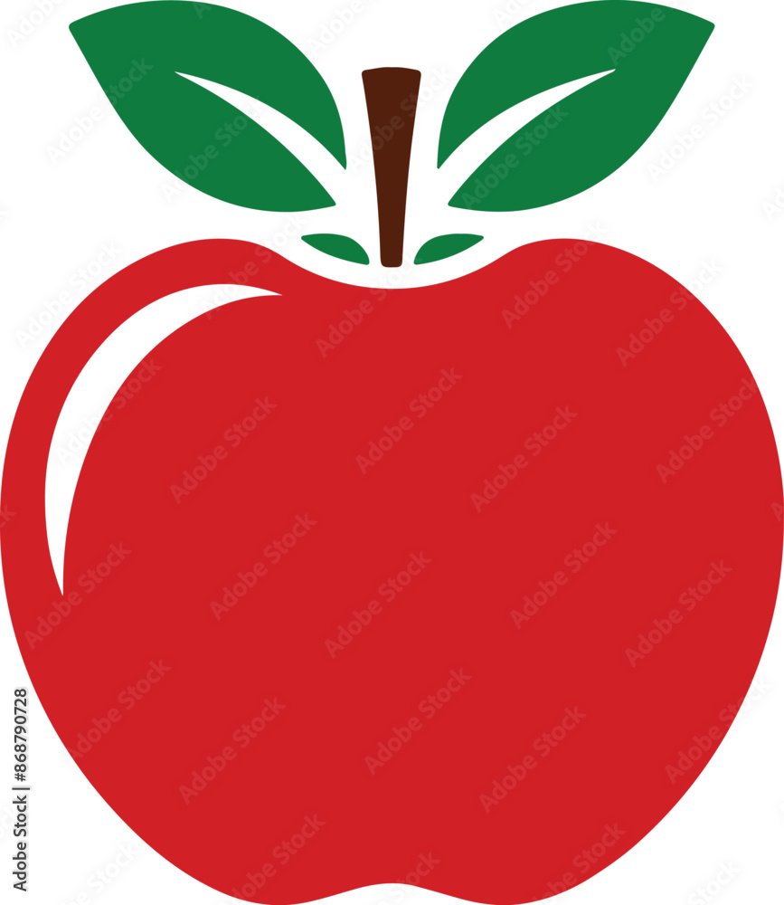 Red Apple Logo icon illustration with white background Red Apple Logo icon illustration with white background