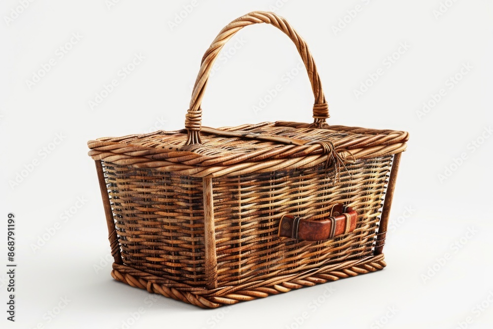 Wicker Basket with Handle Wicker Basket with Handle
