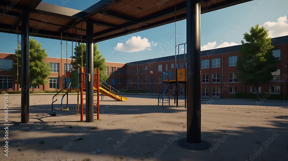 modern school building made with many windows for back to school background modern school building made with many windows for back to school background