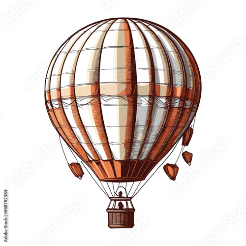 Hot Air Balloon Vector Illustration