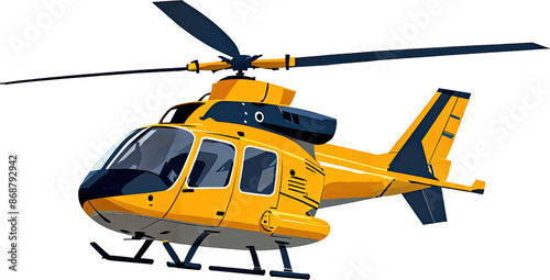 Flying Helicopter transparent background