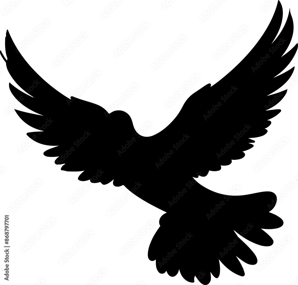 Obraz premium dove illustration isolated on transparent background. 