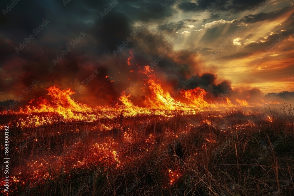 Steppe fires caused by severe drought destroy fields impacting environment and economy Flames endanger homes prompting residents to put out Steppe fires caused by severe drought destroy fields impacting environment and economy Flames endanger homes prompting residents to put out